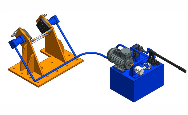 3d model brake system hydraulic pump PT DIM