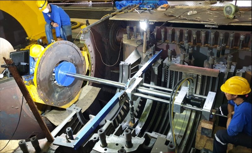 onsite line boring stator steam turbine PT DIM