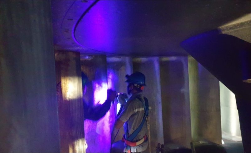 magnetic test ndt inspection on site PT DIM